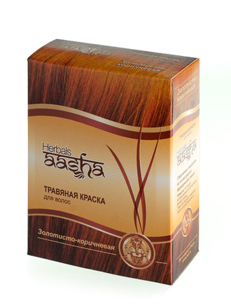 Травяная краска для волос Aasha Herbals «Золотисто-коричневая»