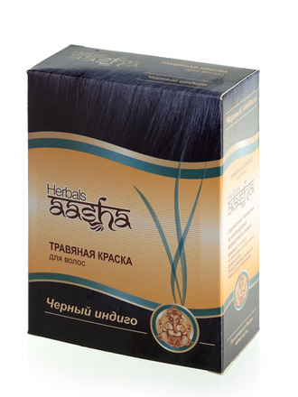 Травяная краска для волос Aasha Herbals «Чёрный индиго»