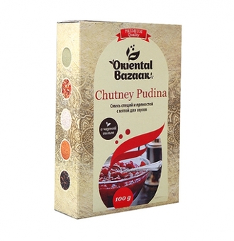Смесь специй Chutney Pudina с мятой для соусов Shri Ganga