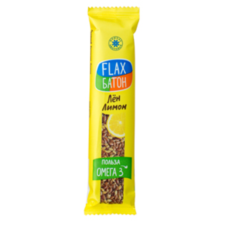 Батончик льняной FLAX Лимон, 30 г.
