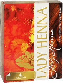 Краска для волос на основе хны Каштан Lady Henna