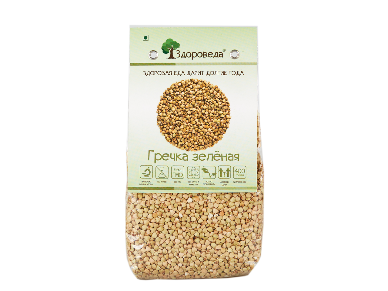 Гречка зеленая "Здороведа", 400 гр.