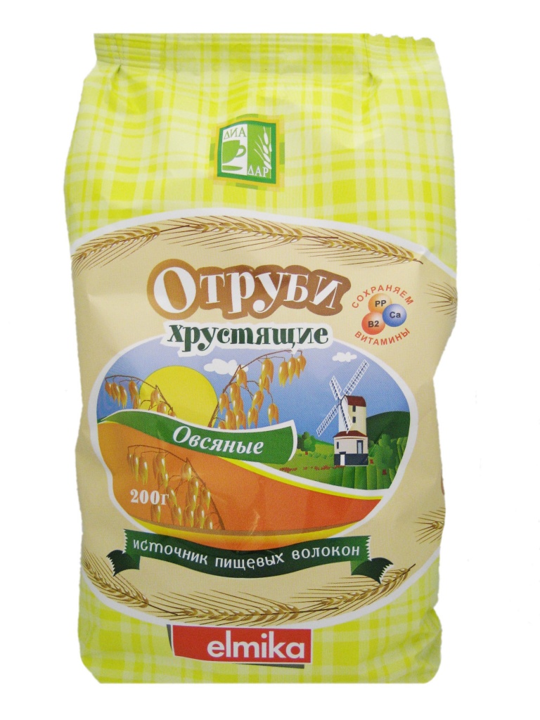 Отруби Овсяные хрустящие "Диадар" 200 г.
