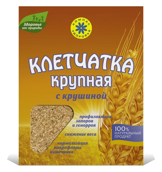 Клетчатка пшеничная "Компас здоровья" с Крушиной 150г.