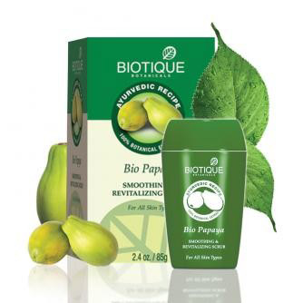 BIOTIQUE скраб для лица БИО ПАПАЙА, 85 мл