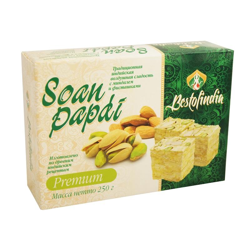 ВОЗДУШНЫЕ ИНДИЙСКИЕ СЛАДОСТИ СОАН ПАПДИ ПРЕМИУМ БЕСТОФИНДИЯ (BESTOFINDIA SOAN PAPDI PREMIUM), 250Г