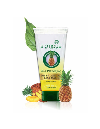 BIOTIQUE Гель-пенка для умывания с ананасом, 100 мл.