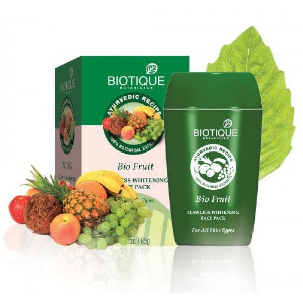 BIOTIQUE маска для лица фруктовая осветляющая BIO FRUIT FLAWLESS 85 г