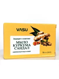 Мыло Куркума и Сандал (Vasu Turmeric & Sandal) 75 гр Trichup